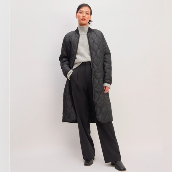 EVERLANE The ReNew Quilted Liner Puffer Jacket - Black - Size L - NWoT SOLD OUT - Picture 2 of 5